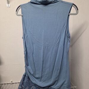 Kenneth Cole Sky Blue Lace-Trimmed Tank Top